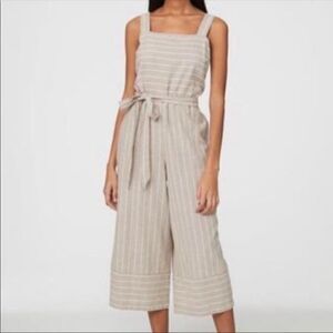 beachlunchlounge sleeveless stripe jumpsuit | XS